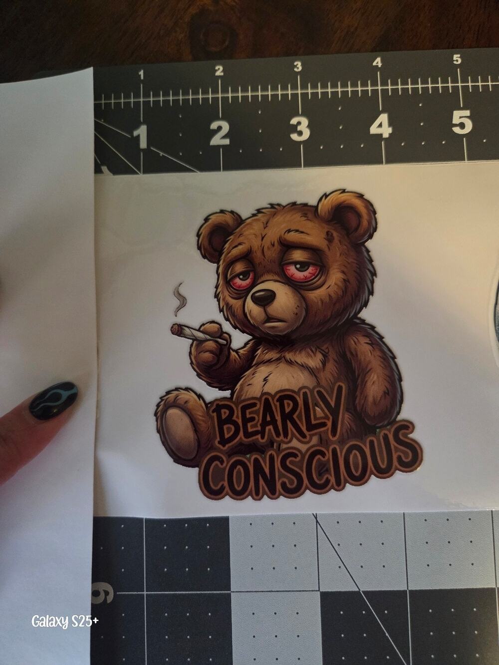 High bear sticker decal